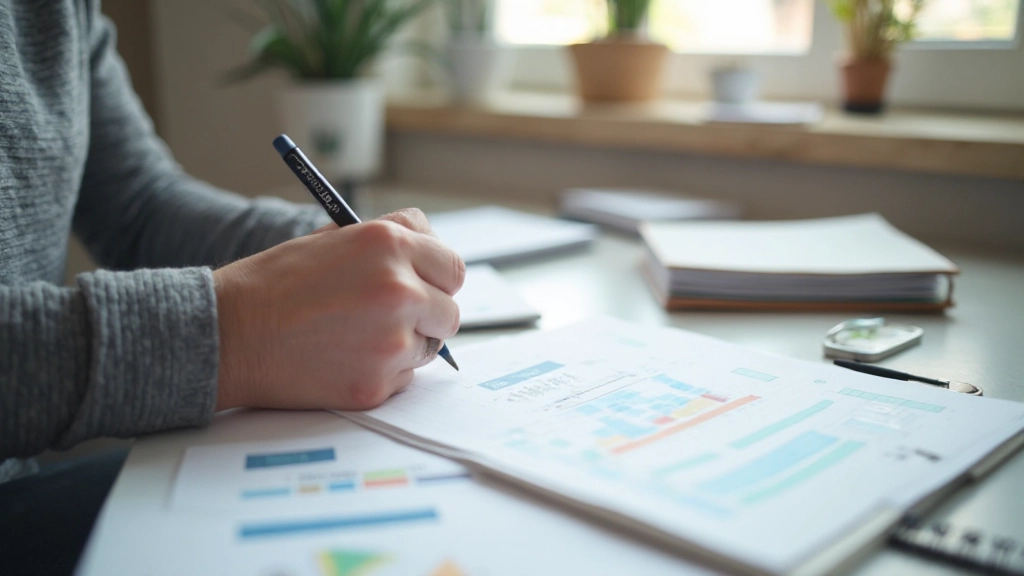 Дневник прогресса и график достижений на столе, отслеживание успехов