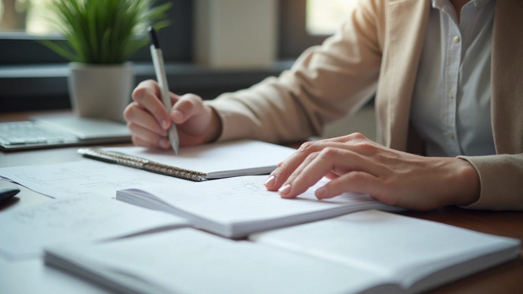 Процесс разбиения крупных целей на управляемые шаги в блокноте