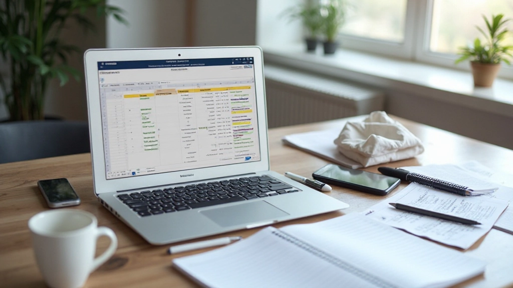 Профессиональное рабочее пространство с ноутбуком и планировщиком кампании на столе